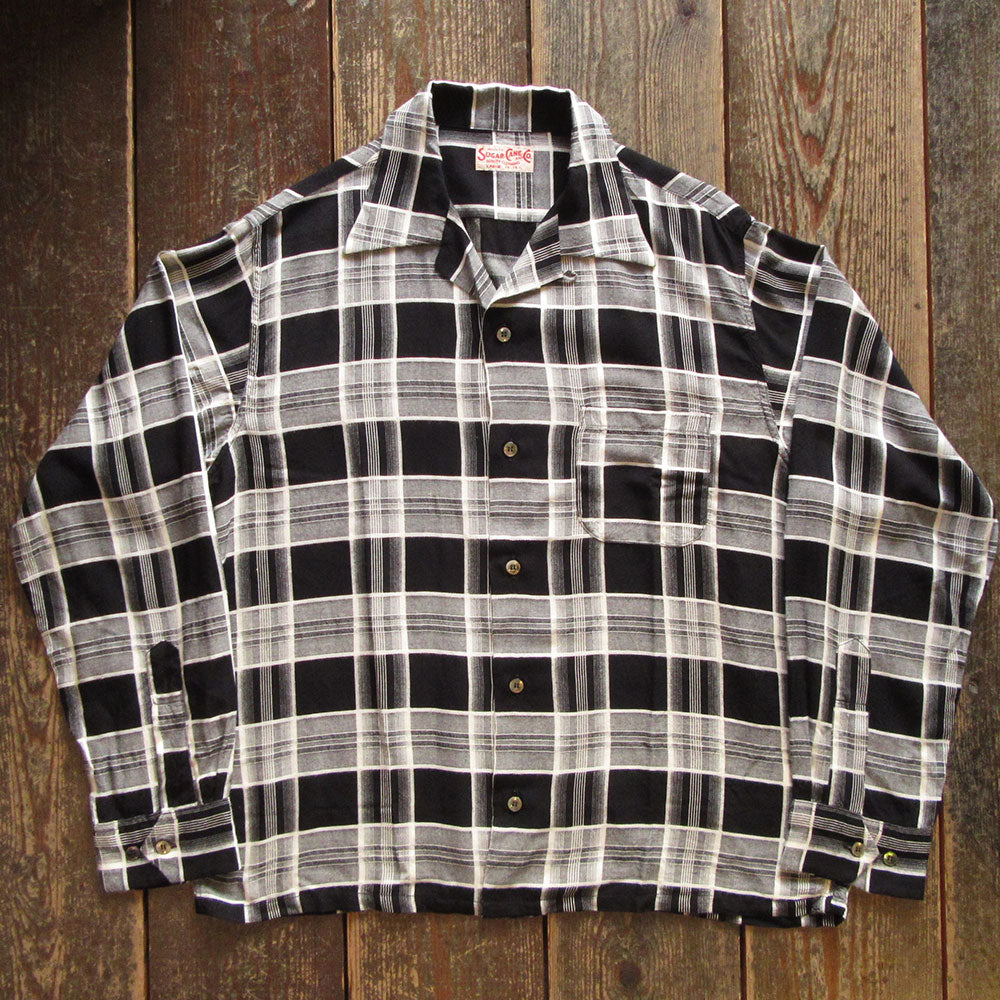 【SUGAR CANE/シュガーケーン】RAYON DOBBY CHECK OPEN SHIRT