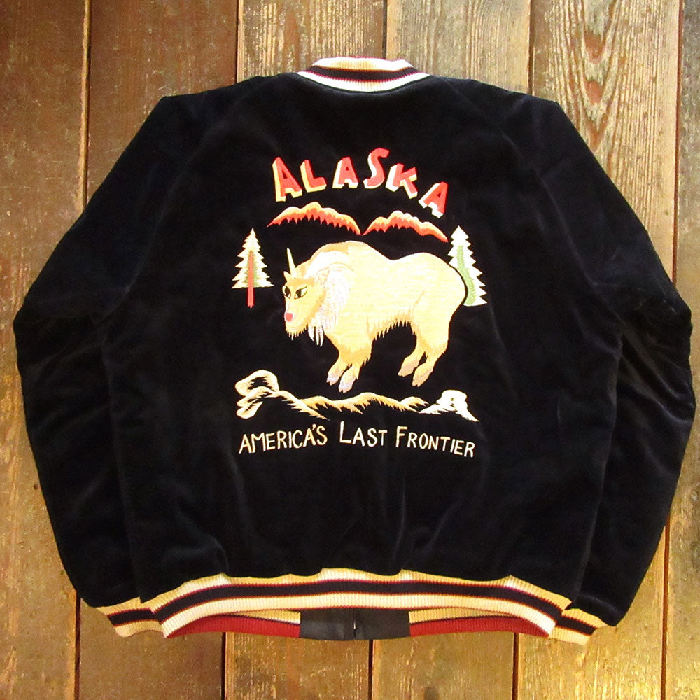 【TAILOR TOYO/テーラー東洋】Late 1950s Style Velveteen Souvenir Jacket “MOUNTAIN GOAT” × “ALASKAN FLAG”