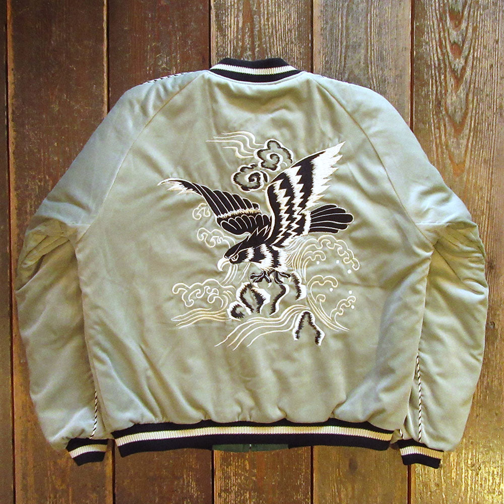 【TAILOR TOYO/テーラー東洋】Mid 1950s Style Velveteen Souvenir Jacket “BLACK EAGLE” × “JAPAN MAP”