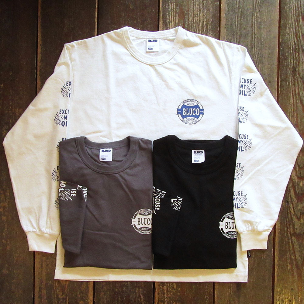 【BLUCO/ブルコ】PRINT L/S TEE -Oil-