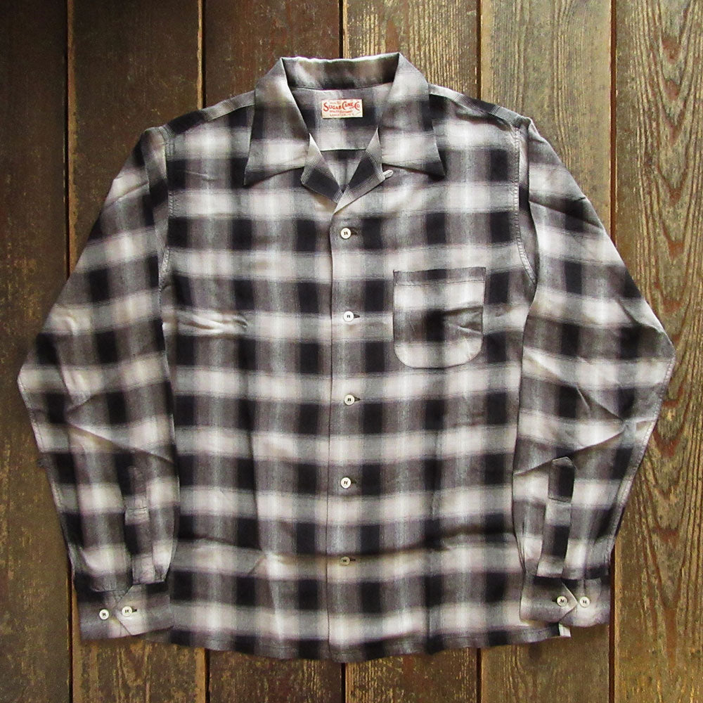 【SUGAR CANE/シュガーケーン】RAYON OMBRE CHECK OPEN SHIRT