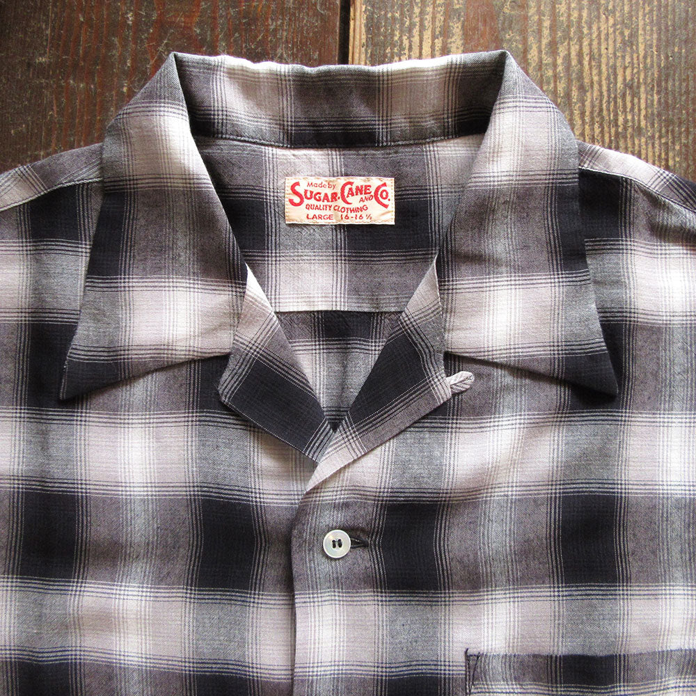 SUGAR CANE/シュガーケーン】RAYON OMBRE CHECK OPEN SHIRT