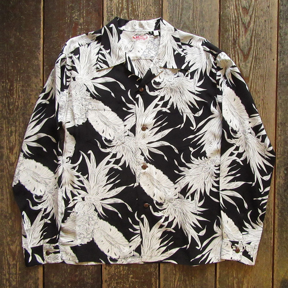 【SUN SURF/サンサーフ】RAYON HAWAIIAN L/S SHIRT “ISLAND PINEAPPLE”