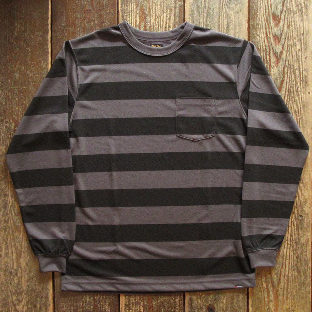 【WESTRIDE/ウエストライド】POWER DRY BORDER LONG TEE GRY/BLK