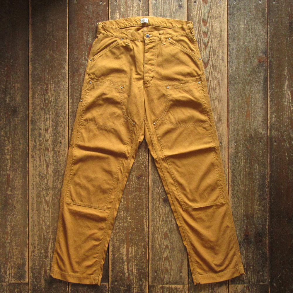 パンツ Trophy Clothing Pioneer Trousers Brown Tiger Mist Brown Leather pants | Depop