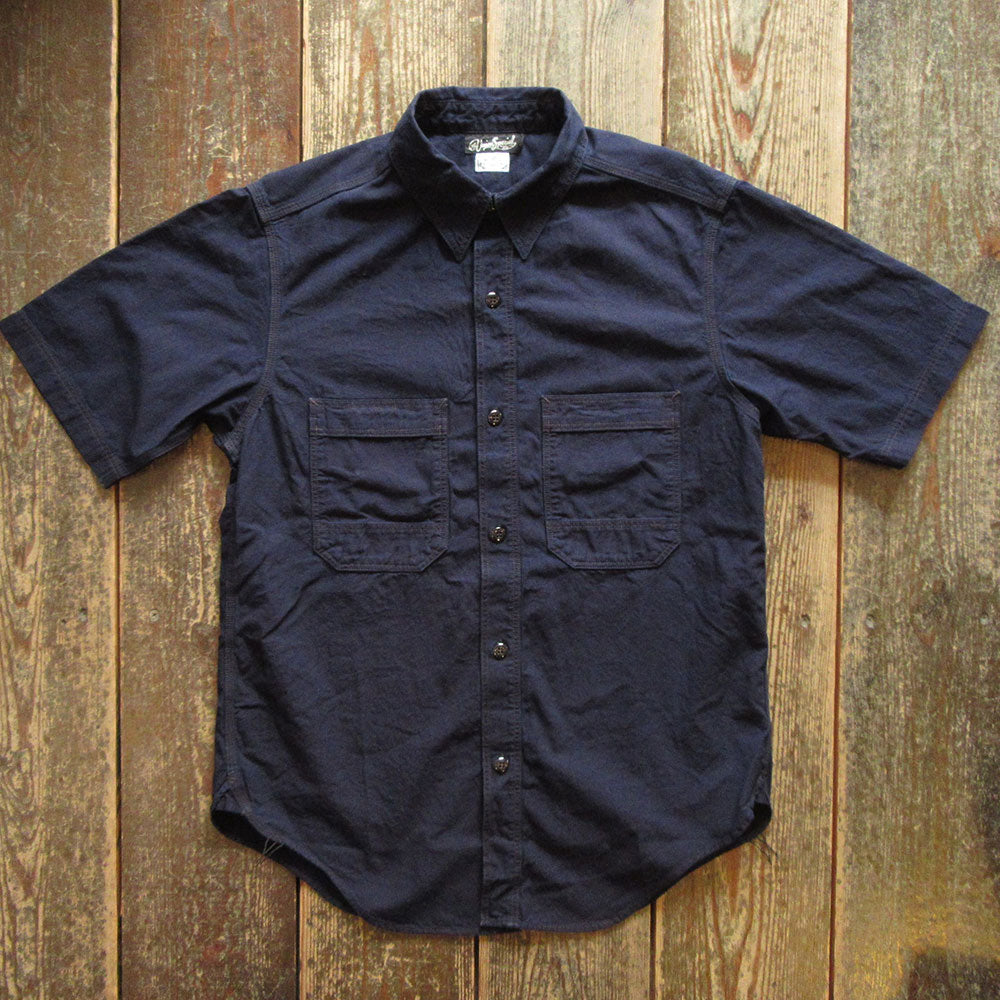【FREEWHEELERS/フリーホイーラーズ】“Peace Valley” SHORT SLEEVE SHIRT NAVY