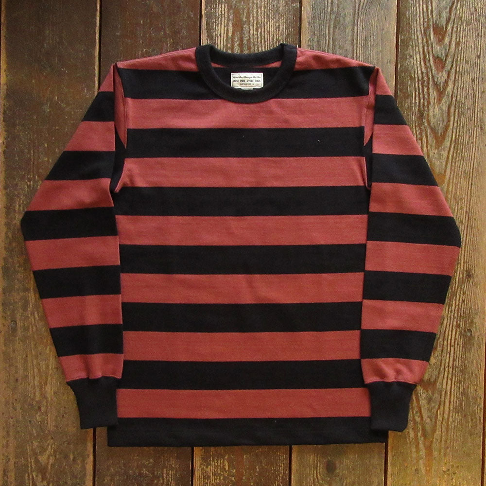 【WESTRIDE/ウエストライド】HEAVY BORDER LONG TEE BLK/L.PINK