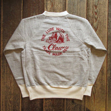 画像をギャラリービューアに読み込む, 【FREEWHEELERS/フリーホイーラーズ】“THE LURE WITH THE CLAW” RAGLAN SLEEVE SWEAT SHIRT MIX GRAY ｘ OATMEAL
