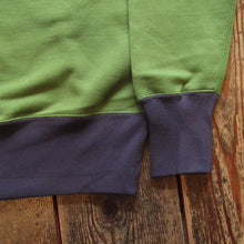 画像をギャラリービューアに読み込む, 【FREEWHEELERS/フリーホイーラーズ】“THE LURE WITH THE CLAW” RAGLAN SLEEVE SWEAT SHIRT YELLOW GREEN ｘ OLD NAVY
