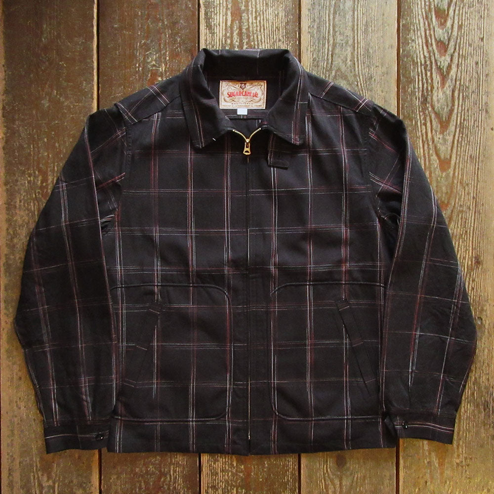 【SUGAR CANE/シュガーケーン】RAYON COTTON GABARDINE CHECK SPORTS JACKET