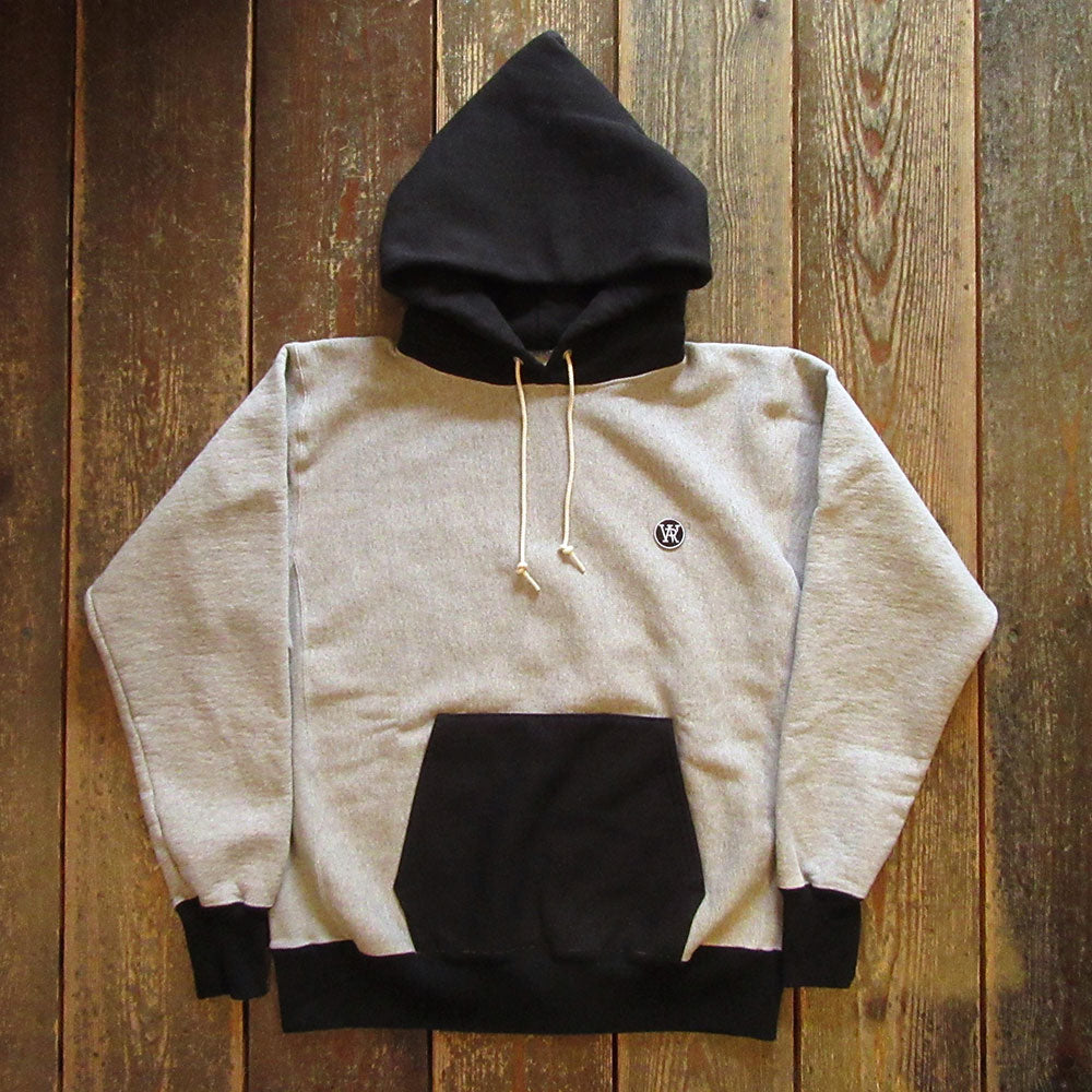 【WESTRIDE/ウエストライド】 RW 2-TONE HOODIE H.GRY/BLK