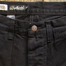 画像をギャラリービューアに読み込む, 【FREEWHEELERS/フリーホイーラーズ】“CHOPPER BUILDER” WORK TROUSERS YARN-DYED RUDE BLACK
