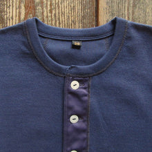 画像をギャラリービューアに読み込む, 【FREEWHEELERS/フリーホイーラーズ】“HENLEY NECKED” LONG SLEEVE SHIRT DRY NAVY
