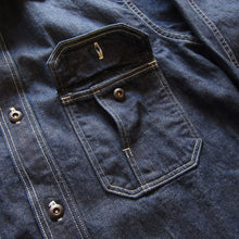 画像をギャラリービューアに読み込む, 【FREEWHEELERS/フリーホイーラーズ】“Birner” MECHANIC SHIRT  8.5oz INDIGO DENIM

