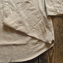 画像をギャラリービューアに読み込む, 【FREEWHEELERS/フリーホイーラーズ】“THE SKIPPER” THREE-QUARTER SLEEVE YARN-DYED DARK BEIGE × YARN-DYED BLACK
