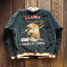 画像をギャラリービューアに読み込む, 【TAILOR TOYO/テーラー東洋】Late 1950s Style Velveteen Souvenir Jacket “POLAR BEAR” × “ALASKA MAP”
