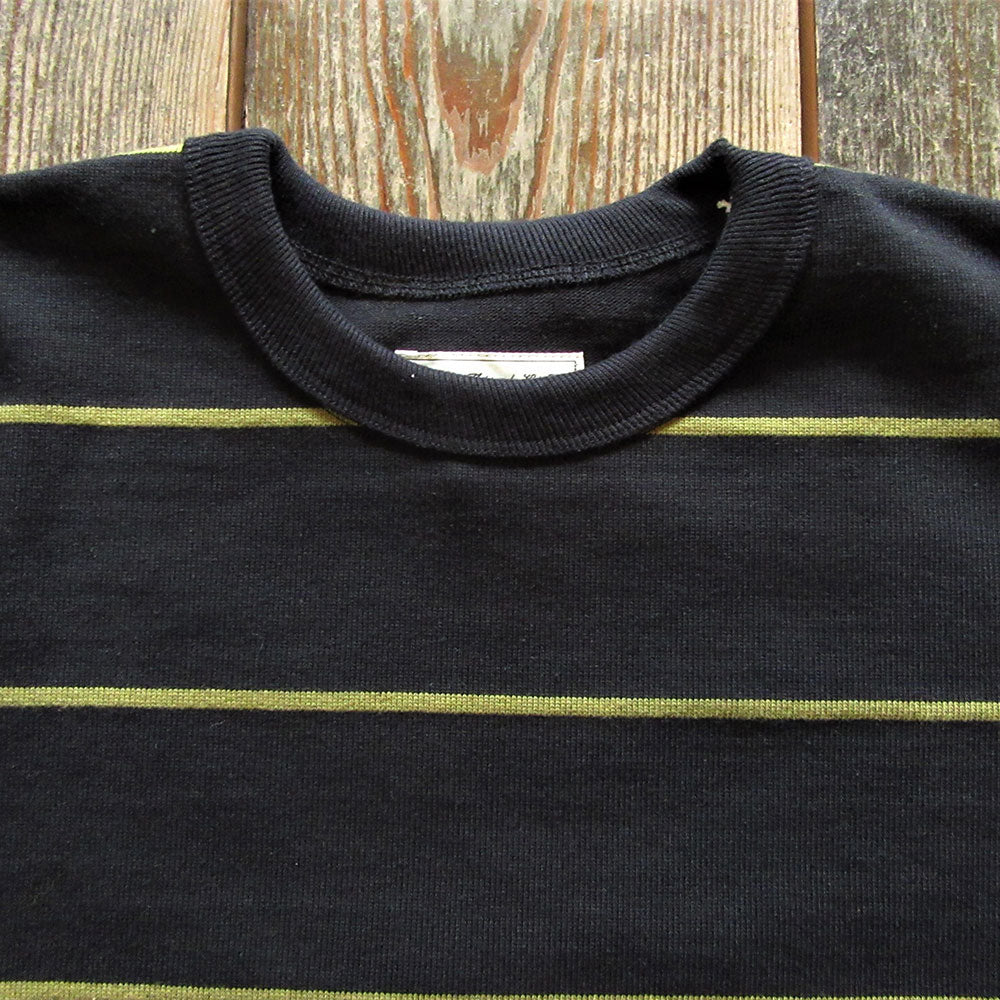 WESTRIDE/ウエストライド】HEAVY RANDOM BORDER LONG TEE BLK