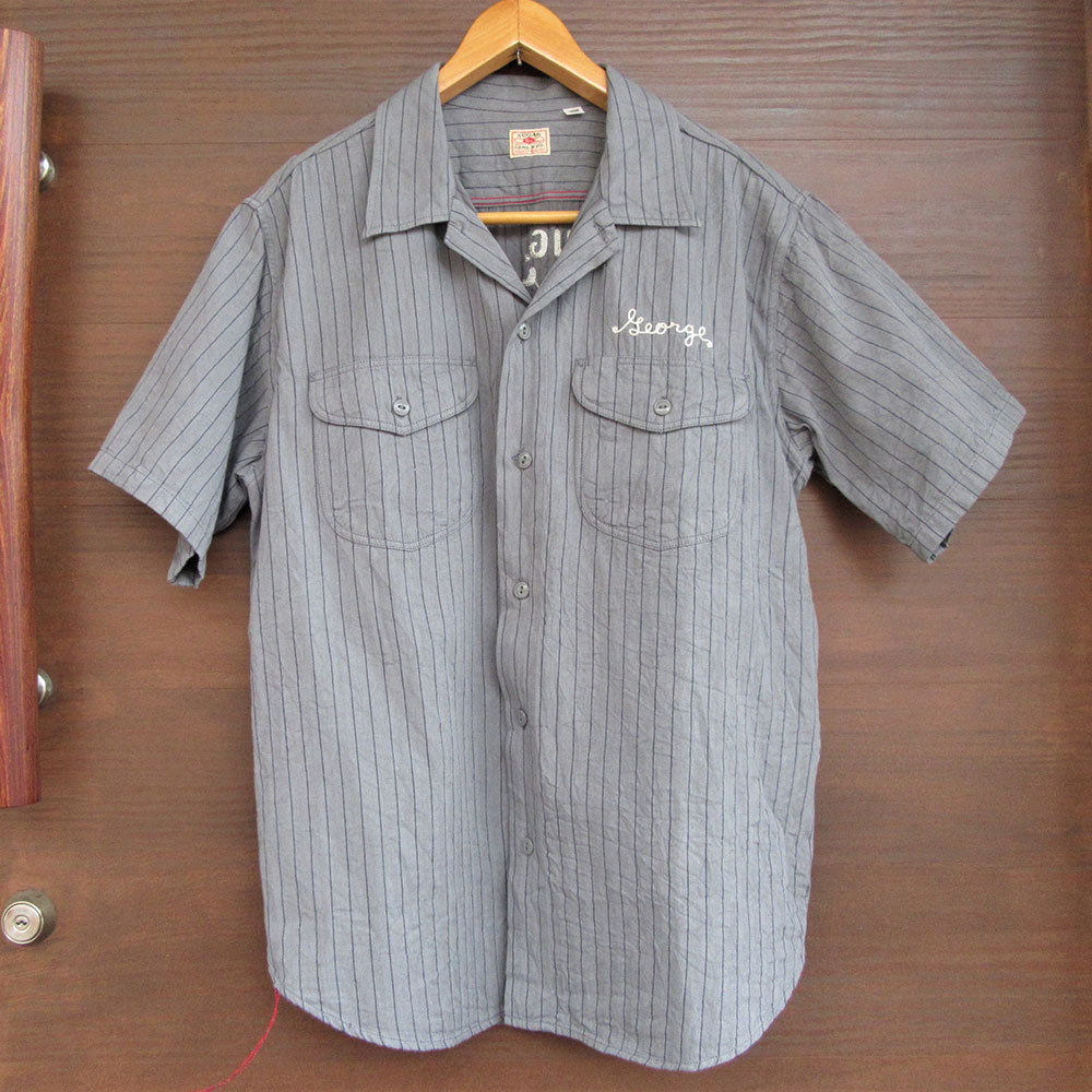 【SUGAR CANE/シュガーケーン】COKE STRIPE WORK SHIRT with EMBROIDERED