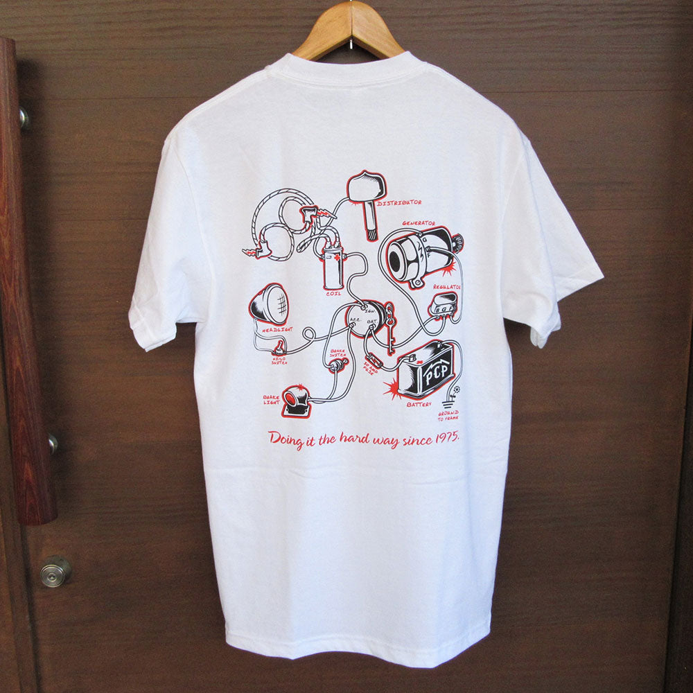 【PCP PHARES CYCLE PARTS】HARDWIRE S/S TEE WHITE